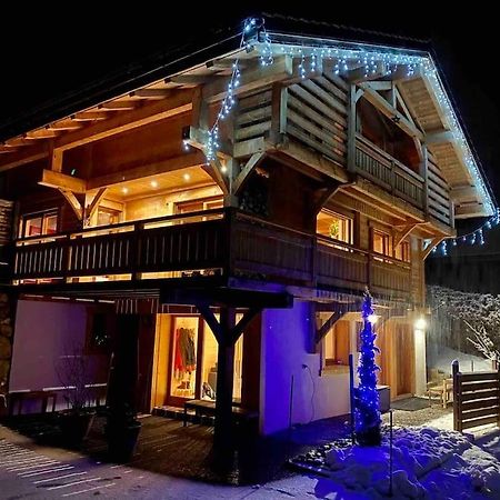 Androsace Appartement Dans Chalet Bois Avec Jacuzzi Privatif Terrasse Et Vue Montagne Les Villards-sur-Thones Exterior photo