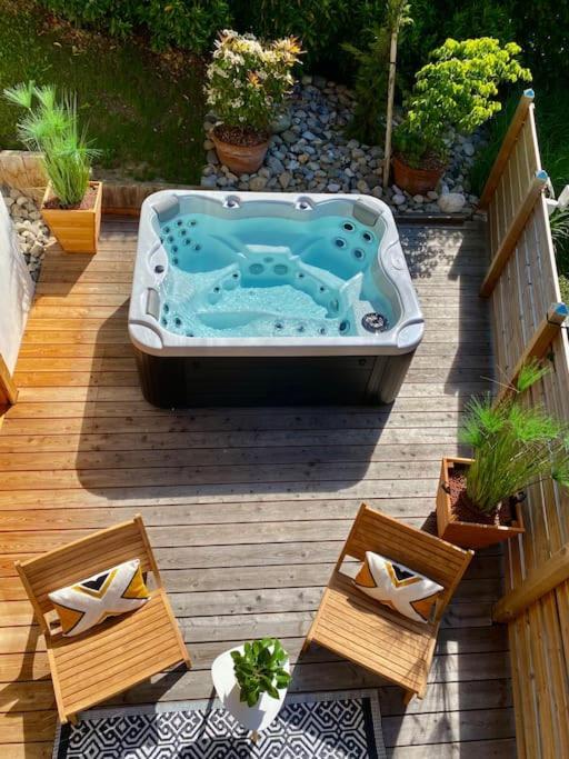 Androsace Appartement Dans Chalet Bois Avec Jacuzzi Privatif Terrasse Et Vue Montagne Les Villards-sur-Thones Exterior photo