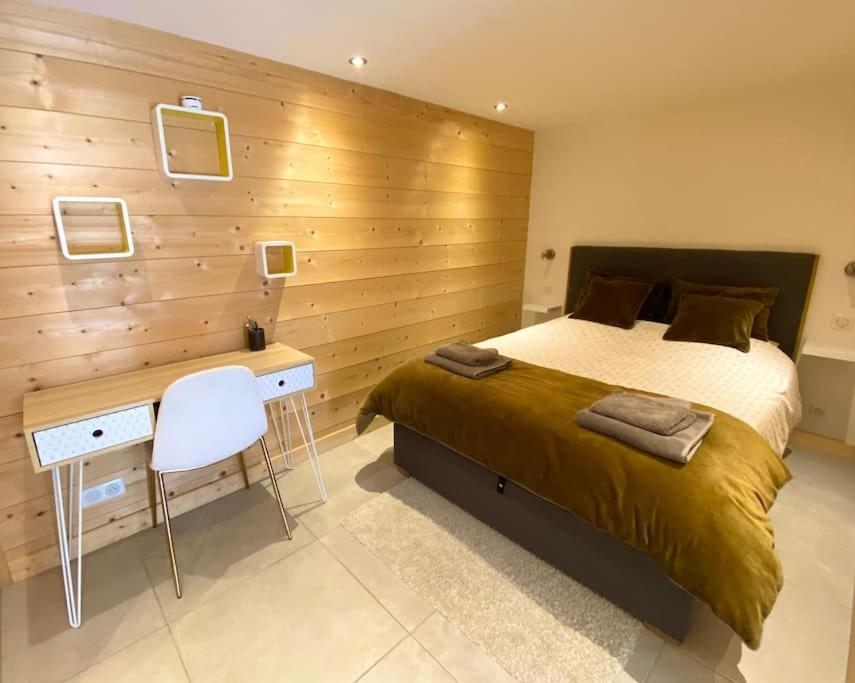 Androsace Appartement Dans Chalet Bois Avec Jacuzzi Privatif Terrasse Et Vue Montagne Les Villards-sur-Thones Exterior photo
